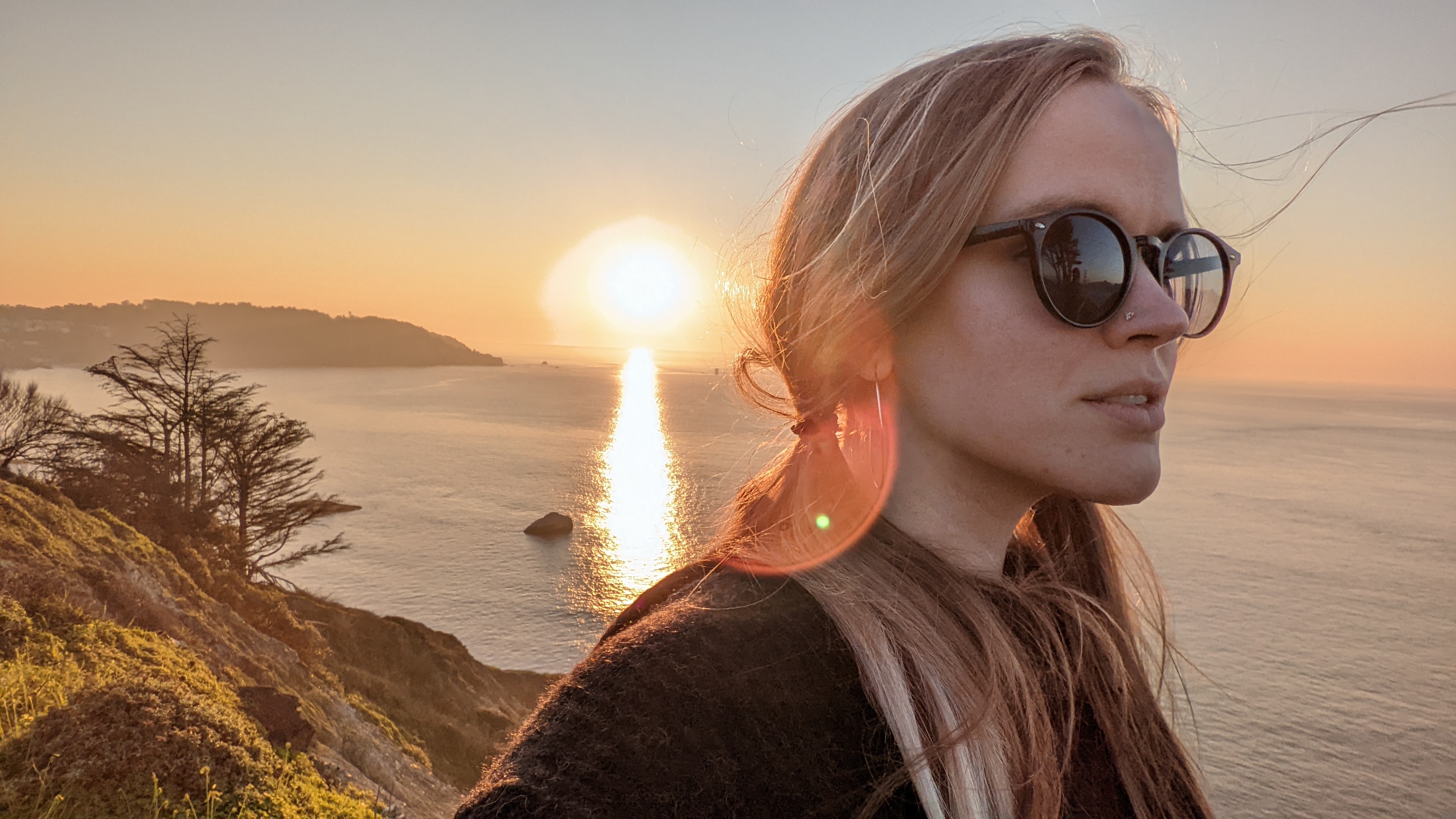 Victoria enjoying a San Francisco sunset